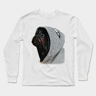 Cute Dog in a hoodie Long Sleeve T-Shirt